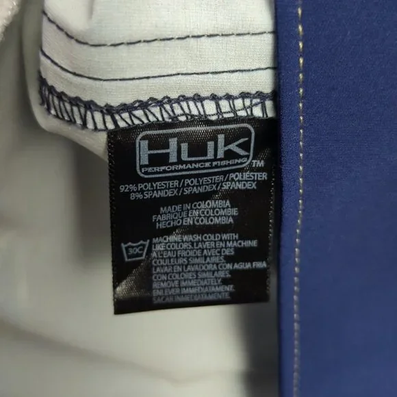 Huk Fishing Board Shorts Men's 40 Blue Tuna Baitball Performance - Picture 8 of 9